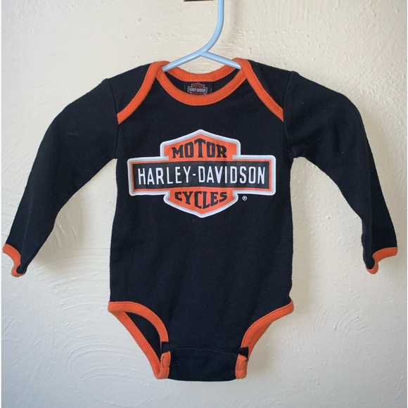 NB-3M Harley Davidson long sleeve bodysuit Onsie - Picture 1 of 1